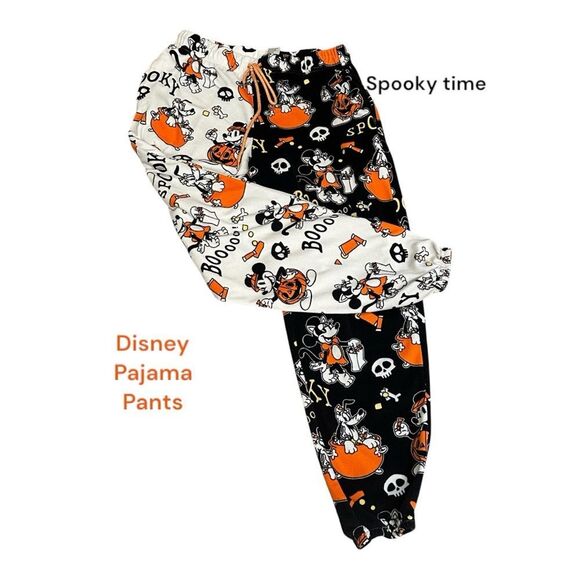 Disney’s Ladies Mickey/Minnie Halloween Sleep Jogger.Halloween Pajama Pants - - Picture 1 of 9